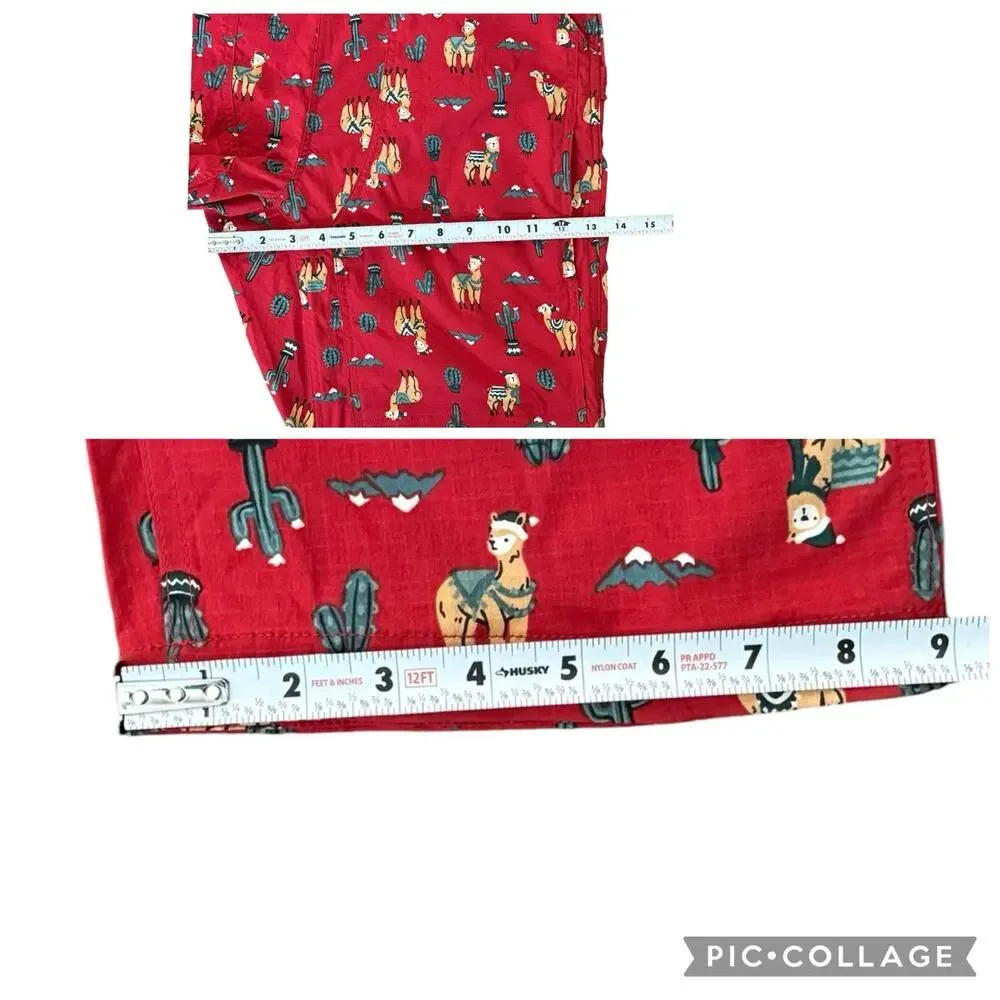 Duluth Trading Co Red Llama Cactus Heirloom Gardening Bib Overalls Small 29 - Picture 13 of 15